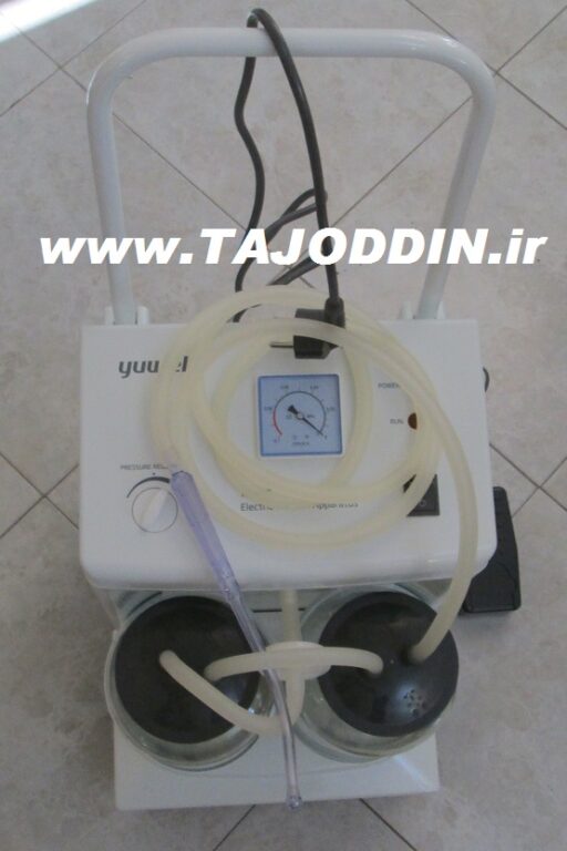 ساکشن 2 شیشه Electric suction پایه کوتاه Yuwell مدل 7A-23D دندانپزشکی