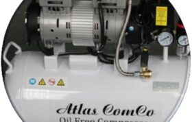 کمپرسور بدون روغن اطلس ATLAS oil free compressor dental دندانپزشکی 40 لیتری افقی