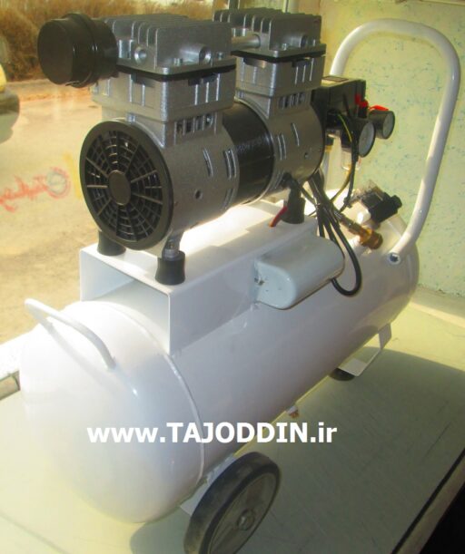 کمپرسور دندانپزشکی Oil free compressor dental sarmayesh 40L 1HP بدون روغن 800 وات سرمایش