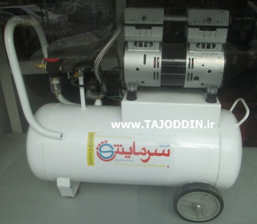 کمپرسور دندانپزشکی Oil free compressor dental sarmayesh 40L 1HP بدون روغن 800 وات سرمایش