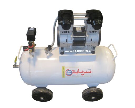 کمپرسور بدون روغن dental Oil free compressor sarmayesh 80L 2HP 1600W اویل فری دندانپزشکی سرمایش