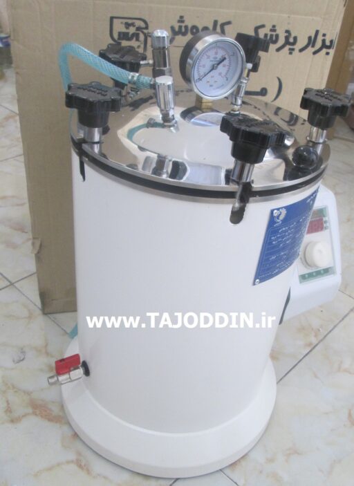 اتوکلاو سطلی (عمودی) کاوش مگا آزمایشگاهی کلاس ان vertical autoclave kavoosh mega 10L class N