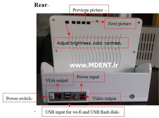 دوربین دندانپزشکی MLG Dental Wired M-868 intraoral camera بهمراه مانیتور 8 اینچ