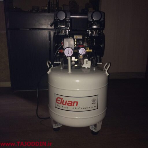 کمپرسور الیوان 40 لیتری eluan oil free compressor dental دو یونیت