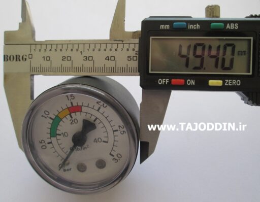 گیج manometer pressure indicator 3bar 5cm فشار سنج اتوکلاو