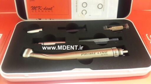 توربین فایبر اپتیک MK DENT HP21KL GERMANY DENTAL Highspeed Handpiece آلمان HP21KL with light Standard head, 25W, with light 4-hole spray Premiumcartridge with ceramic bearings and carbide insert Multiflex® connection