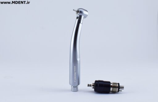 توربین نوری دندانپزشکی اپتیک LED DENTAL Highspeed Handpiece turbine optic NONAME q-f-mw کوپلینگی چهار سوراخ