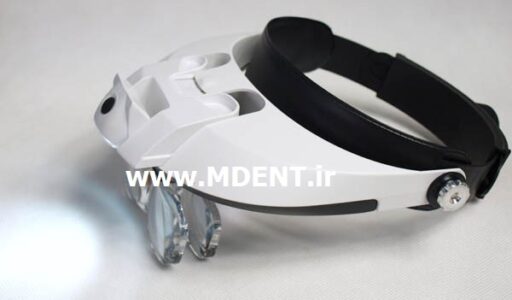 لوپ دندانپزشکی LED Head Mounted Glasses Magnifier with 5 Replaceable Lenses DENTAL ذره بین کلاهی هد لایت