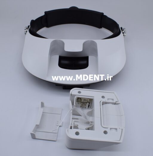 لوپ دندانپزشکی LED Head Mounted Glasses Magnifier with 5 Replaceable Lenses DENTAL ذره بین کلاهی هد لایت