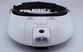 لوپ دندانپزشکی LED Head Mounted Glasses Magnifier with 5 Replaceable Lenses DENTAL ذره بین کلاهی هد لایت