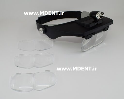 لوپ ذره بینی هدبندی Light Head Magnifying Glass LM-HMG194 LED DENTAL کلاهی دندانپزشکی