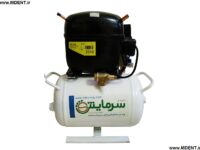 کمپرسور یخچالی سرمایش sarmayesh air pump compressor 10L 0.75HP motor silent مناسب یک یونیت دندانپزشکی