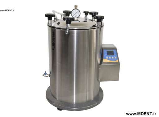 اتوکلاو آزمایشگاهی vertical autoclave kavoosh mega 25L class N lab medical dental کلاس ن درب از بالا کاوش مگا