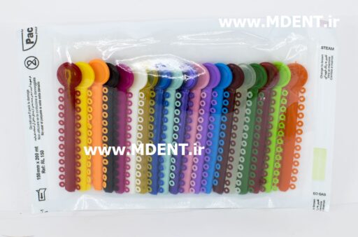 اورینگ ارتودنسی Orthodontic Elastic Ligature O Ring Dental HALAL color دندانپزشکی توسعه صنعت هلال