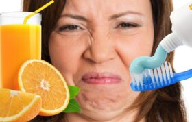 چرا بعد از مسواک‌زدن آب پرتقال تلخ مزه می‌شود؟