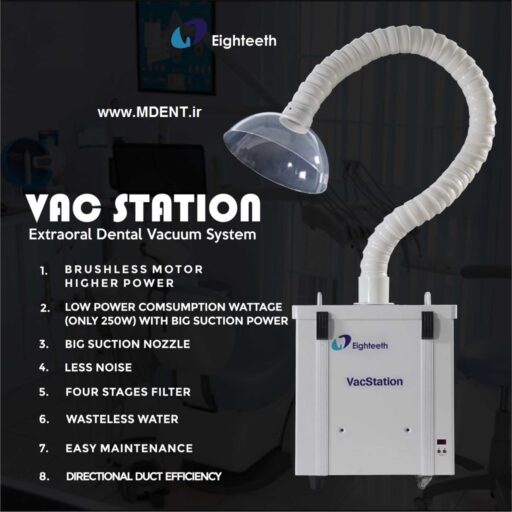 ساکشن Eighteeth Dental Vacuum Aerosol Suction System VacStation Fume Eliminator هوای بیمار